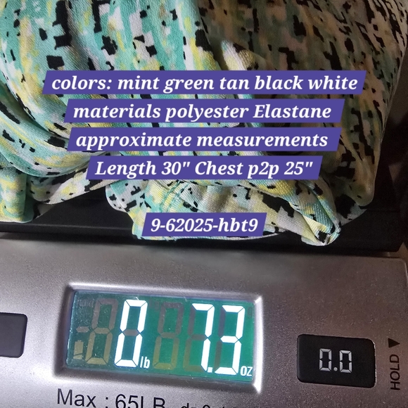 Kasper X-Large XL Mint Multicolored Patterned Blouse - Picture 6 of 6